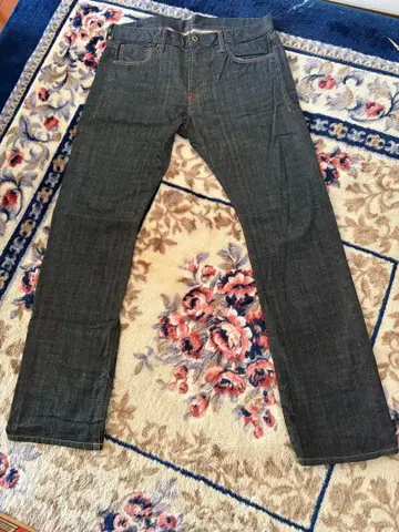 다크 데님 스트레이트 레그 팬츠 34