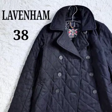 LAVENHAM 퀼팅 자켓 더블 브레스트 다크 네이비 M~L
