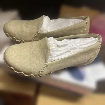 베이지 슬립온 원단 스티치