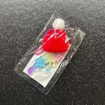 빨간색 니트 모자 캐릭터 키링