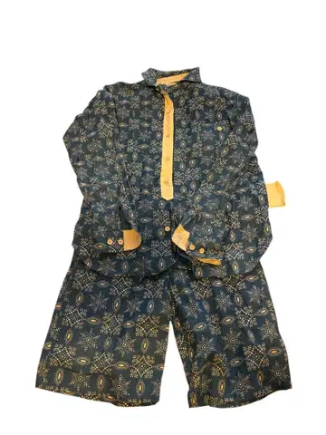 BEAMS 꽃무늬 셋업 블루 6-7