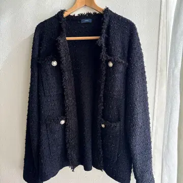 쉽스 트위드 자켓 네이비