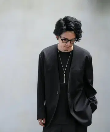 MB 스탠다드 노카라 자켓 블랙 L 사이즈