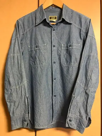 에딕트 로즈 패디드 샴브레이 셔츠 36