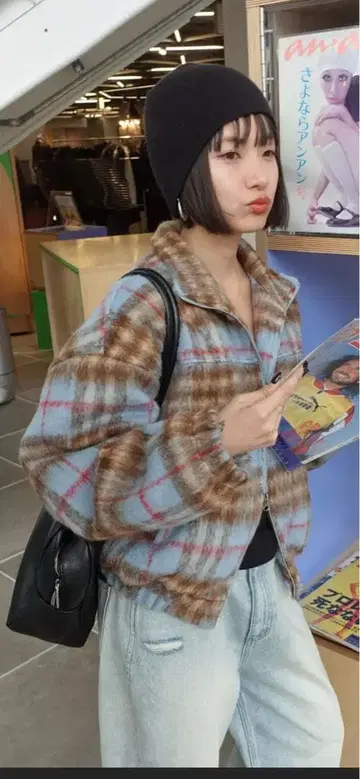 teen boop 샤기 블루종