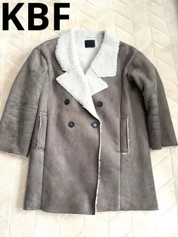 [KBF] 넉넉한 무스탕 롱 코트 브라운 F