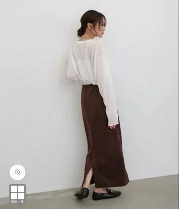 bab 스웨이드 브라운 타이트 스커트 슬릿