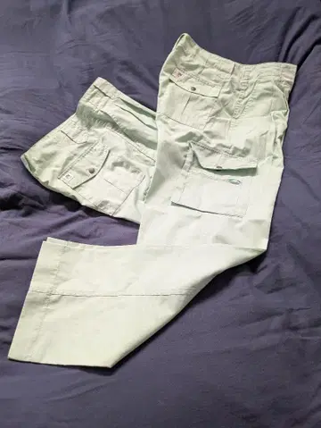 스튜어트 페일 그린 워크 팬츠