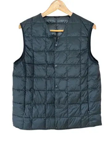 TAION 남성용 다운 베스트 L 블랙