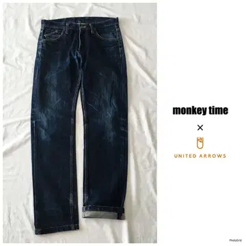유나이티드 애로우즈 몽키타임 [세탁 가능] 스트레이트 데님 일본제