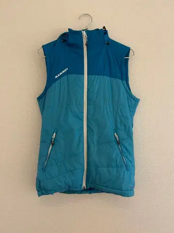 MAMMUT 후드 부착 다운 베스트 파랑