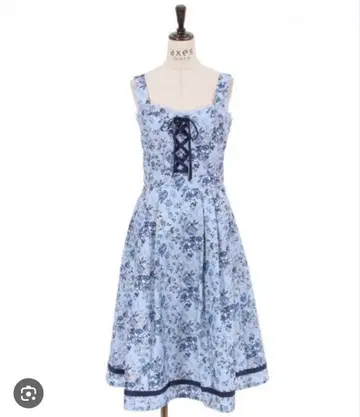 axes femme 로맨틱 로즈 오버롤 스커트 블루