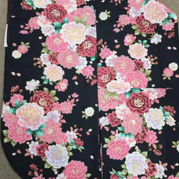 2자 소매 장미 블랙 장척