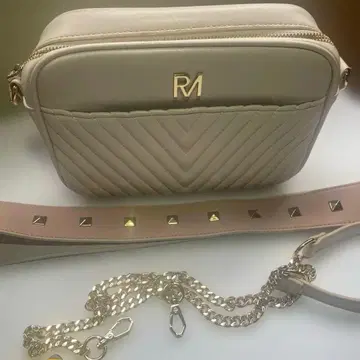 RM 퀼팅 숄더백 베이지