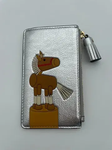 ANYA HINDMARCH 호스 지퍼 카드 케이스 말띠 띠