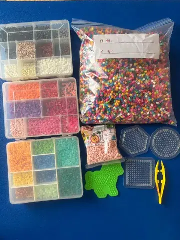 펄러비즈 세트 (다색, 플레이트 포함)