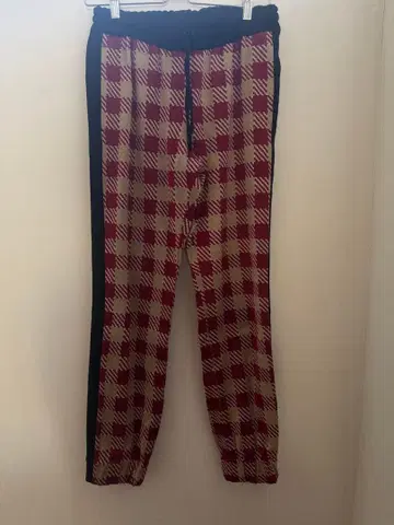 드리스반노튼 체크 무늬 팬츠