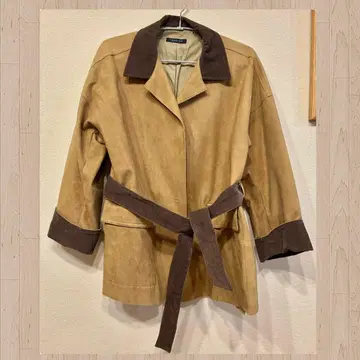 [ 새상품급 ] [ MACPHEE ] 스웨이드 가죽 자켓