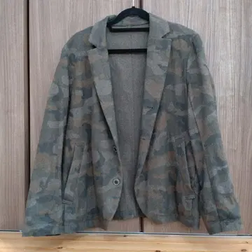 guadro 카모 패턴 울 혼방 블레이저