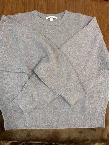 UNIQLO 유니클로:C 스무스 코튼 크루넥 스웨터 M 그레이