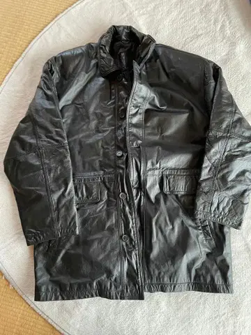 합성 피혁 버튼식 자켓