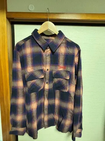 BlessU 옴브레 체크 셔츠 남성용 우먼 셔츠