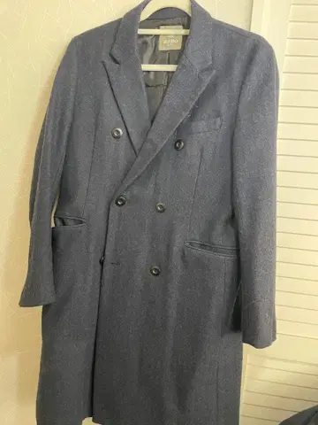 nano universe 더블 체스터 코트 트위드 원단