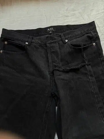 A.P.C. 블랙 스키니 데님 데미지 가공 사이즈 29
