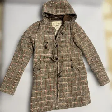 체크 무늬 여성용 코트 M 사이즈