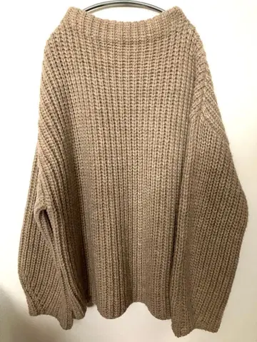 TODAYFUL 투데이풀 베이지 오버 사이즈 F 로우 게이지 편직