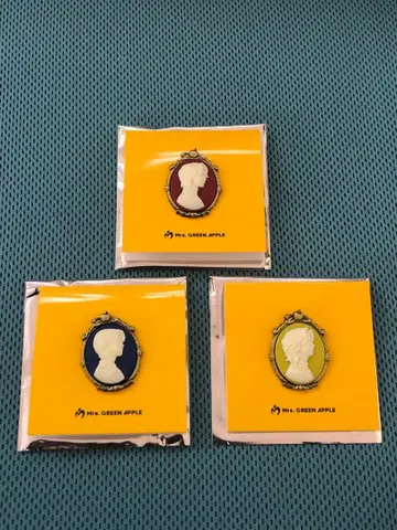 Mrs. GREEN APPLE 미세스 바벨의 탑 카메오 핀즈 3개 세트