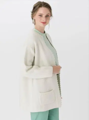 트루 바이 마리코 오이카와 Judith 펄 가디건 롱