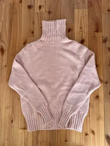 캐시미어 터틀넥 스웨터 핑크