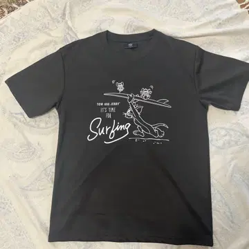 톰과 제리 서핑 T셔츠 블랙