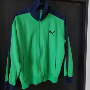 PUMA 그린/네이비 집업 자켓