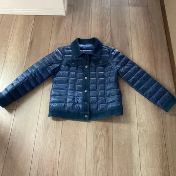 네이비 다운 자켓 단추식