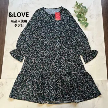 미사용 새상품 택 포함 앤드러브 미니 꽃무늬 셔츠 원피스 사이즈 S 튜닉