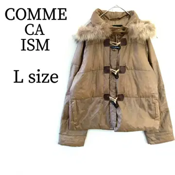 COMME CA ISM 다운 자켓 후디 퍼 크롭 기장 L