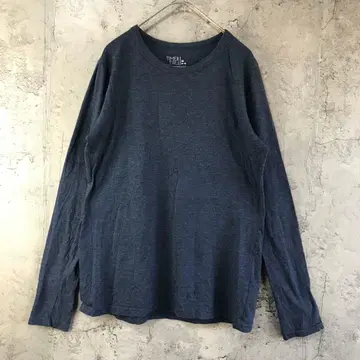 B1367 구제 의류 롱 T 네이비 무지 90s Y2K