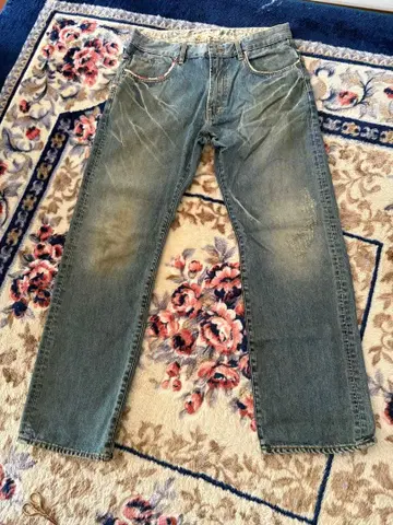 스트레이트 데님 청바지 라이트 블루