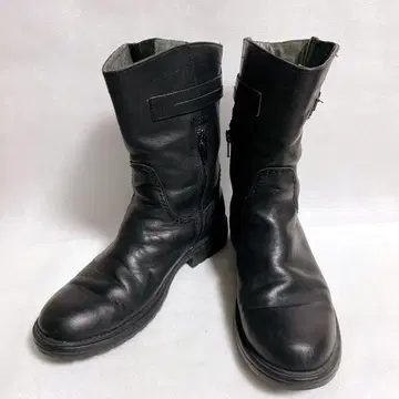 CAMPER 캠퍼 페코스 부츠 사이드 지퍼 블랙 천연 가죽 36