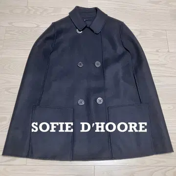 새상품급 SOFIE D'HOORE 판초 코트 울 케이프 망토 34