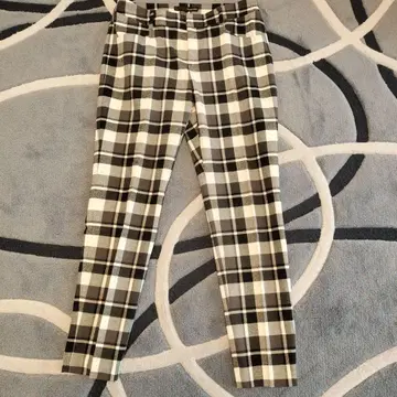 22 OCTOBRE 체크 무늬 캐주얼 팬츠 38