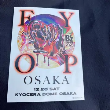 B'z LIVE GYM FYOP 오사카 스티커