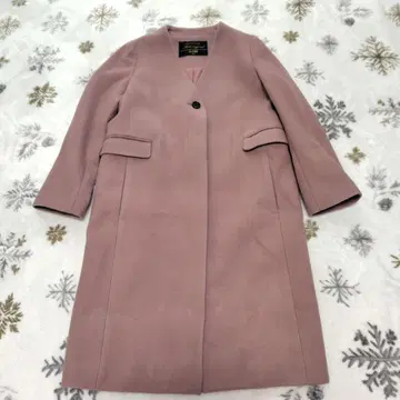 슬로브 이에나 노카라 코트 모 100% 더스티 핑크 사이즈 36