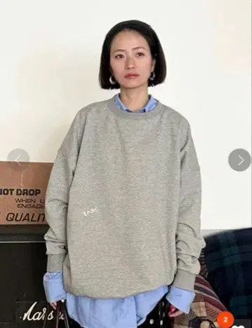 teen boop 자수 루즈 맨투맨