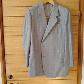 그레이 스트라이프 테일러드 자켓