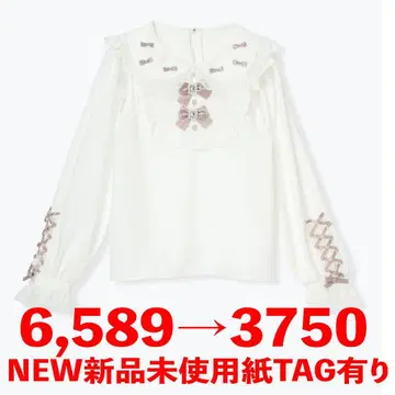 [NOEMIE] 새상품 메니 리본 레이스업 블라우스