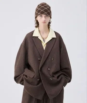 soerte 오버 사이즈 더블 브레스트 자켓