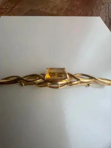 시트린 대형 브로치 YG